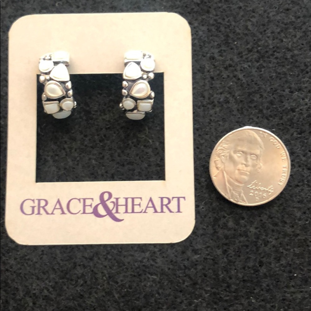 .925 Sterling Silver Mother of Pearl (nickel free)